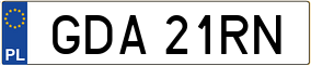 Trailer License Plate